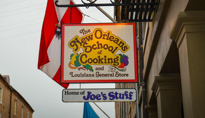 New Orelans Schoolof Cooking Sign